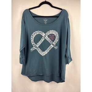 Old Navy Womens X-Large Heart Knot Graphic Long Sleeve Tee